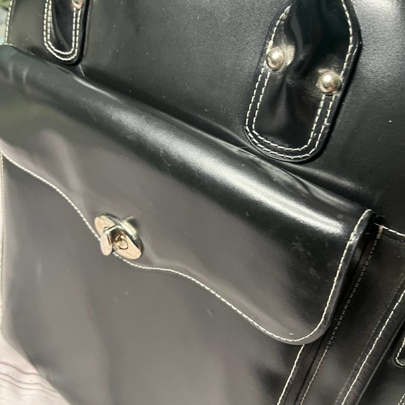 MELROSE | 15” Leather Vertical Detachable-Wheeled Laptop Case #9703 - Picture 16 of 16